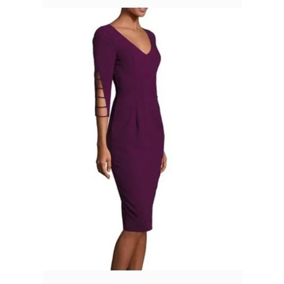 New NWT Black Halo Rizzo Sheath‎ Dress Size 6 - Picture 2 of 12